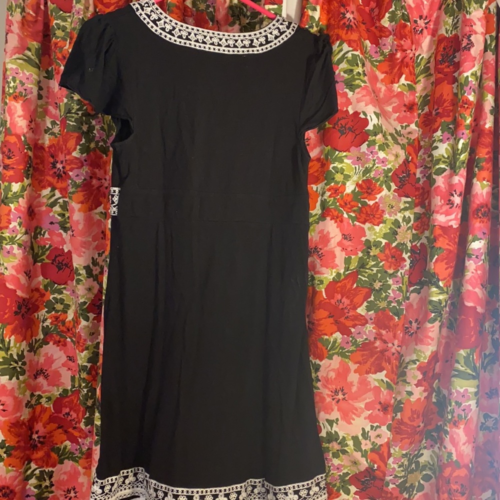 INC Dress Embroidered Black and White size petite small - Picture 7 of 11